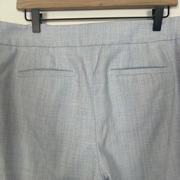 Talbots Womens High Rise Pull-On Lined Cropped Light Blue Chino Trouser Pants 12 - Picture 6 of 7